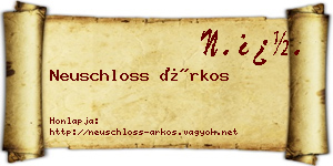 Neuschloss Árkos névjegykártya